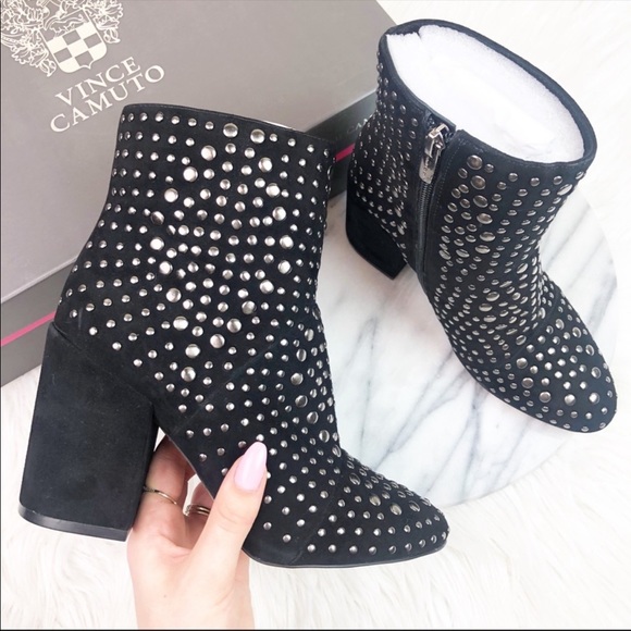 Vince Camuto Shoes - Vince Camuto Drista Studded Black Ankle Booties